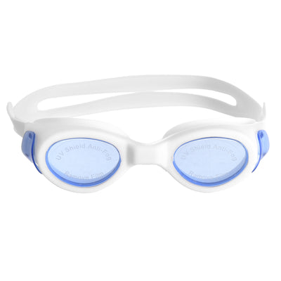 Swimming goggles with a white case from Speedo