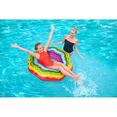 Bestway 36163 Rainbow Print Swimming Ring, 1.15 metres