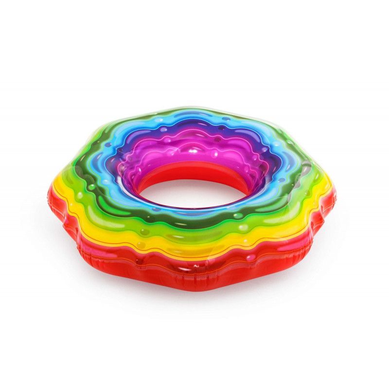 Bestway 36163 Rainbow Print Swimming Ring, 1.15 metres