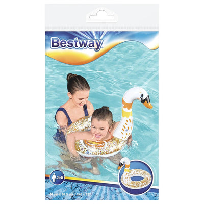 Swan-shaped children's swimming ring from Bestway 36306, size 58.5*61 cm