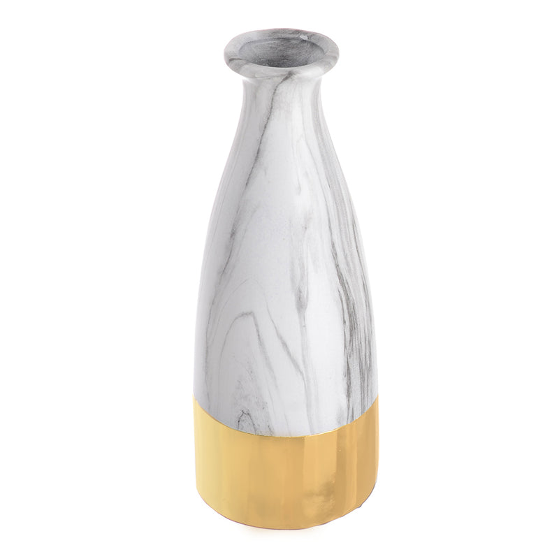 Large ceramic vase with modern marble pattern