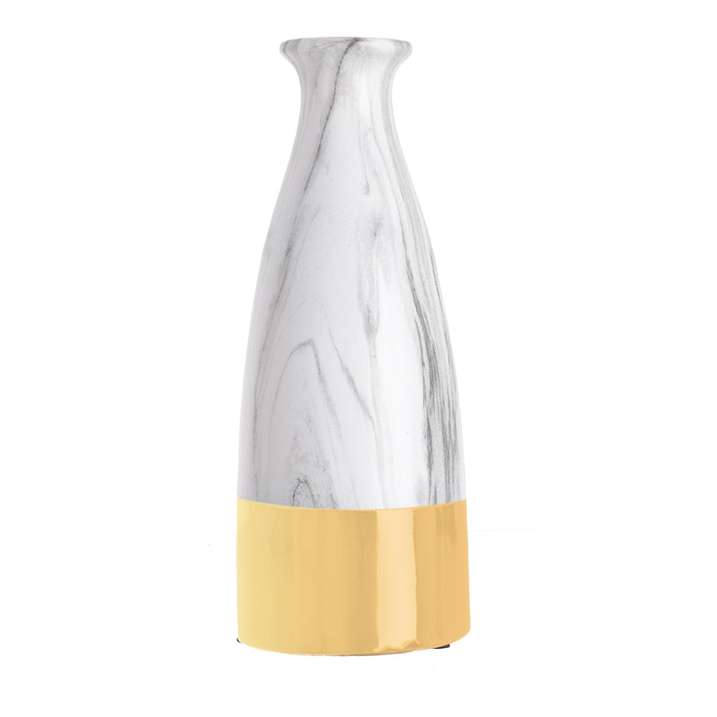 Large ceramic vase with modern marble pattern