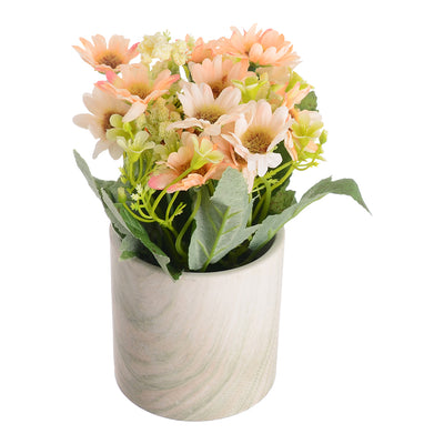 Ceramic vase with artificial flowers