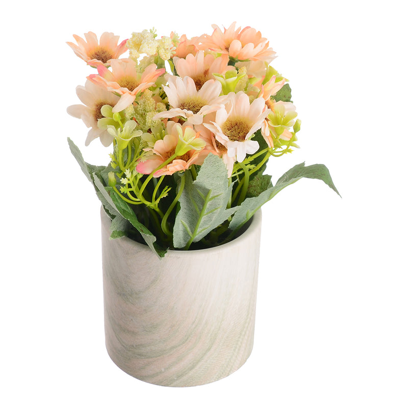 Ceramic vase with artificial flowers