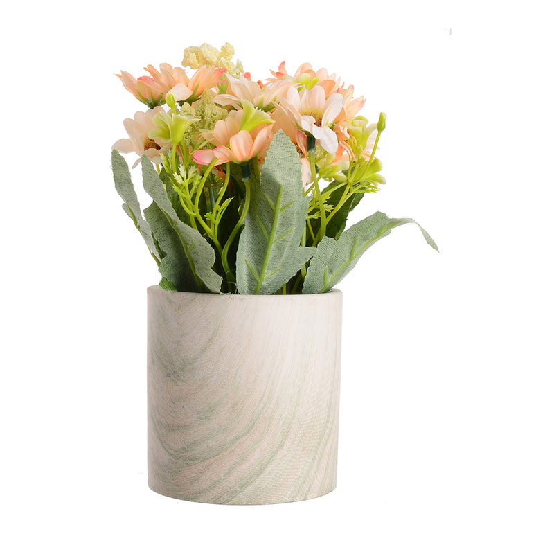 Ceramic vase with artificial flowers