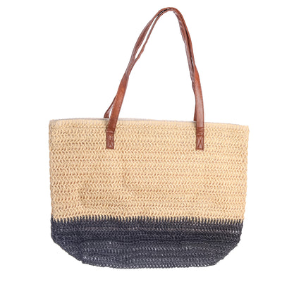 Large straw beach bag 35x45 cm