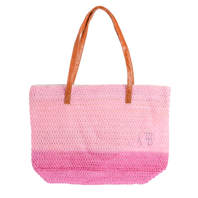 Large straw beach bag 35x45 cm