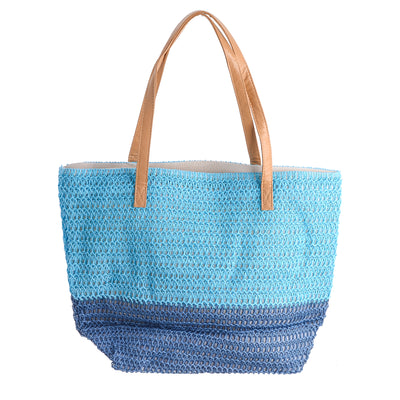 Large straw beach bag 35x45 cm