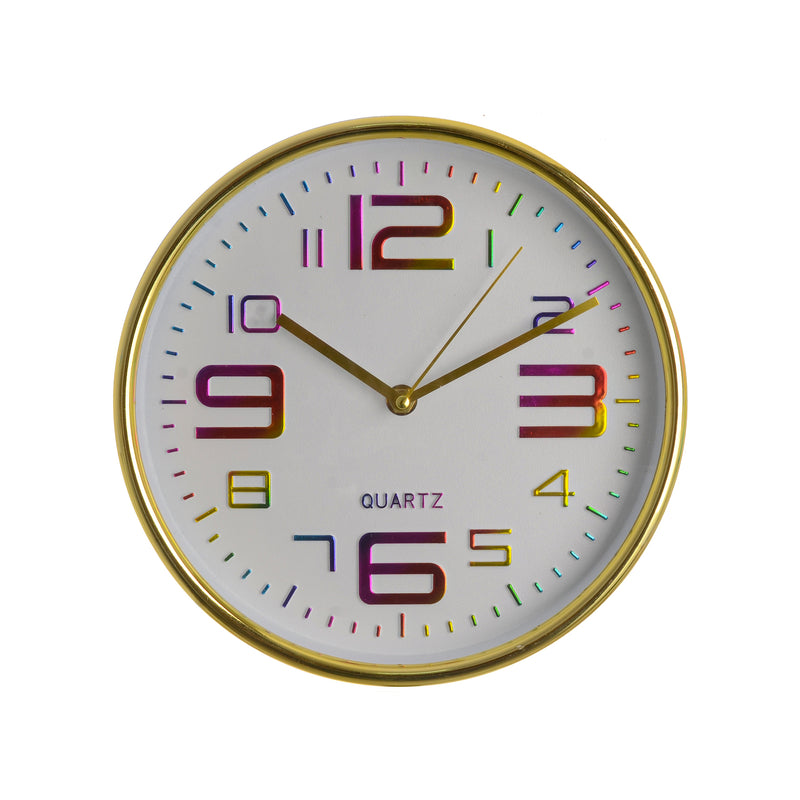 Round wall clock, 24 cm, white color