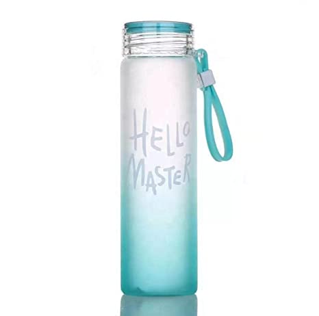 500ml Hello Master printed transparent water bottle