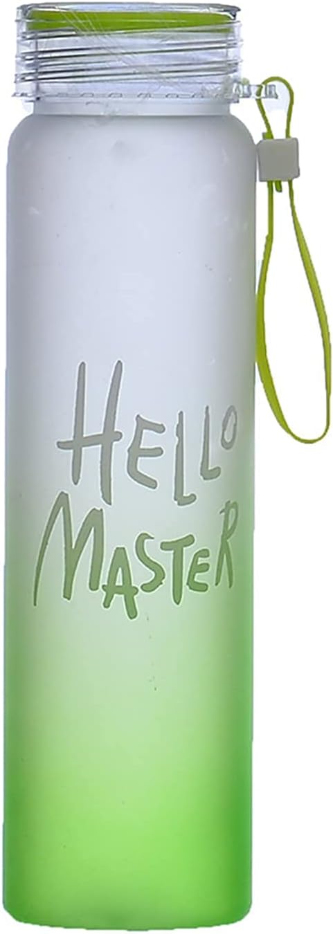 500ml Hello Master printed transparent water bottle