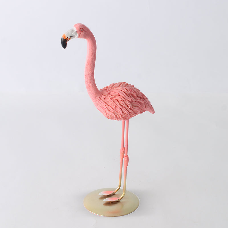 Decorative pink flamingo statue, 23 cm