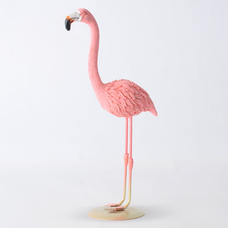 Decorative pink flamingo statue, 23 cm