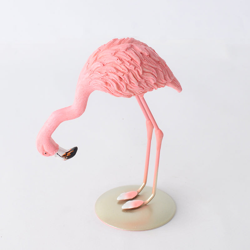 Decorative pink flamingo statue, 15 cm