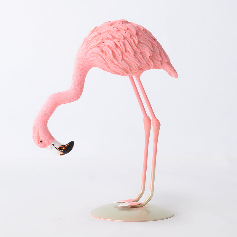 Decorative pink flamingo statue, 15 cm