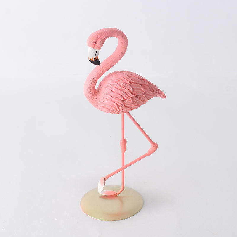 Decorative pink flamingo figurine, 19.5 cm