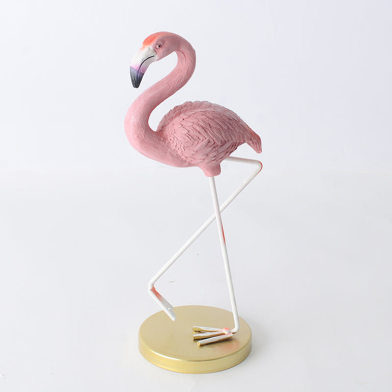 Decorative pink flamingo statue, 23 cm