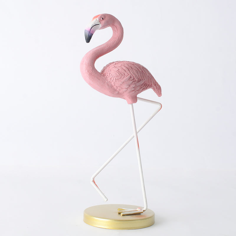 Decorative pink flamingo statue, 23 cm