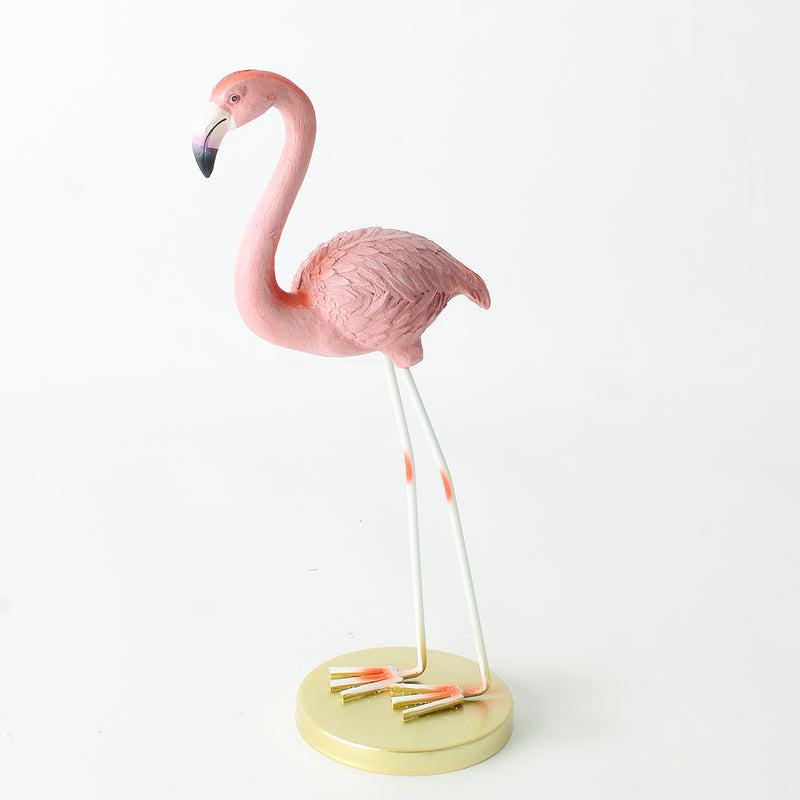 Decorative pink flamingo figurine 24.5 cm