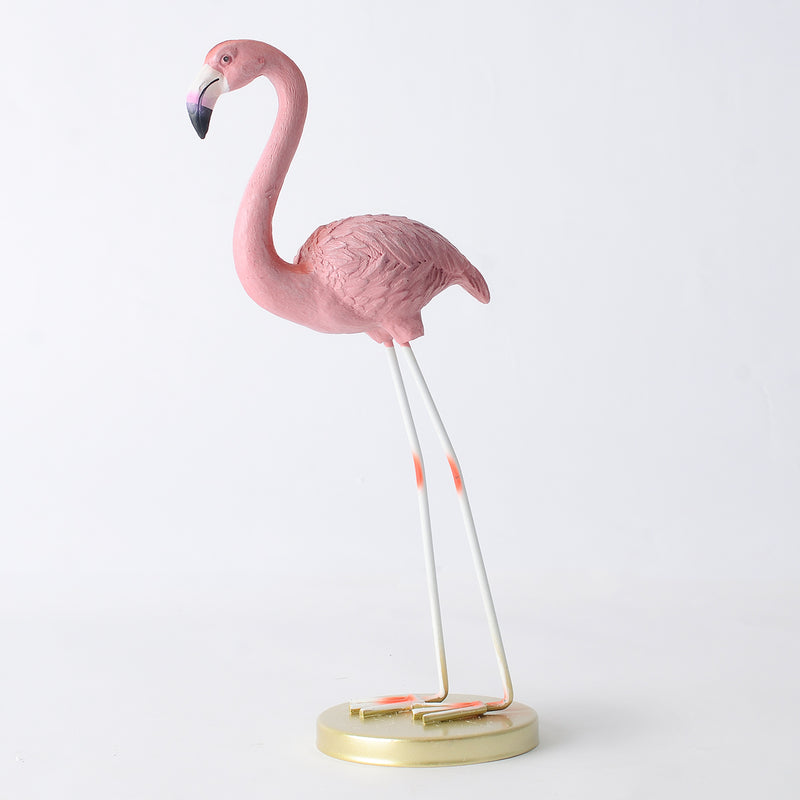 Decorative pink flamingo figurine 24.5 cm