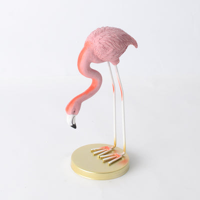 Decorative pink flamingo statue, 19 cm