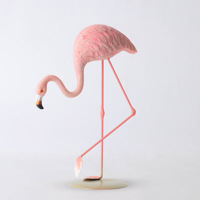 Decorative pink flamingo statue, 24 cm