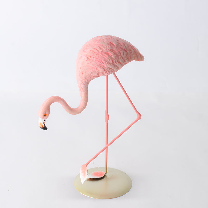 Decorative pink flamingo statue, 24 cm