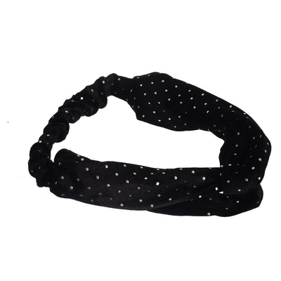 Velvet dotted headband