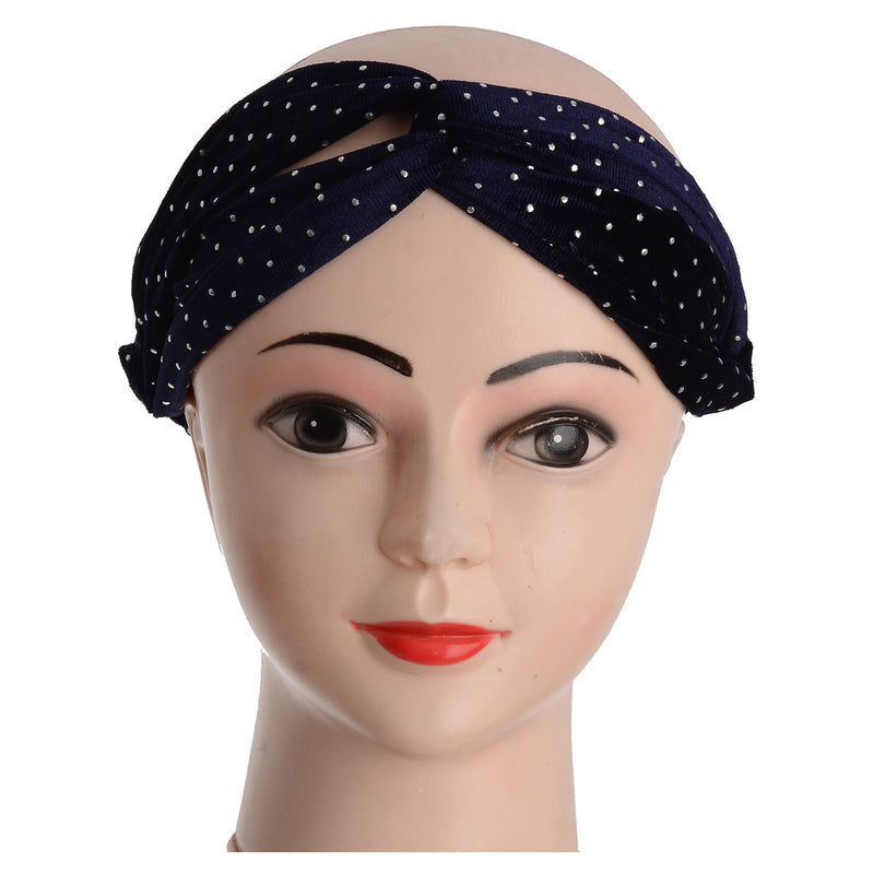 Velvet dotted headband