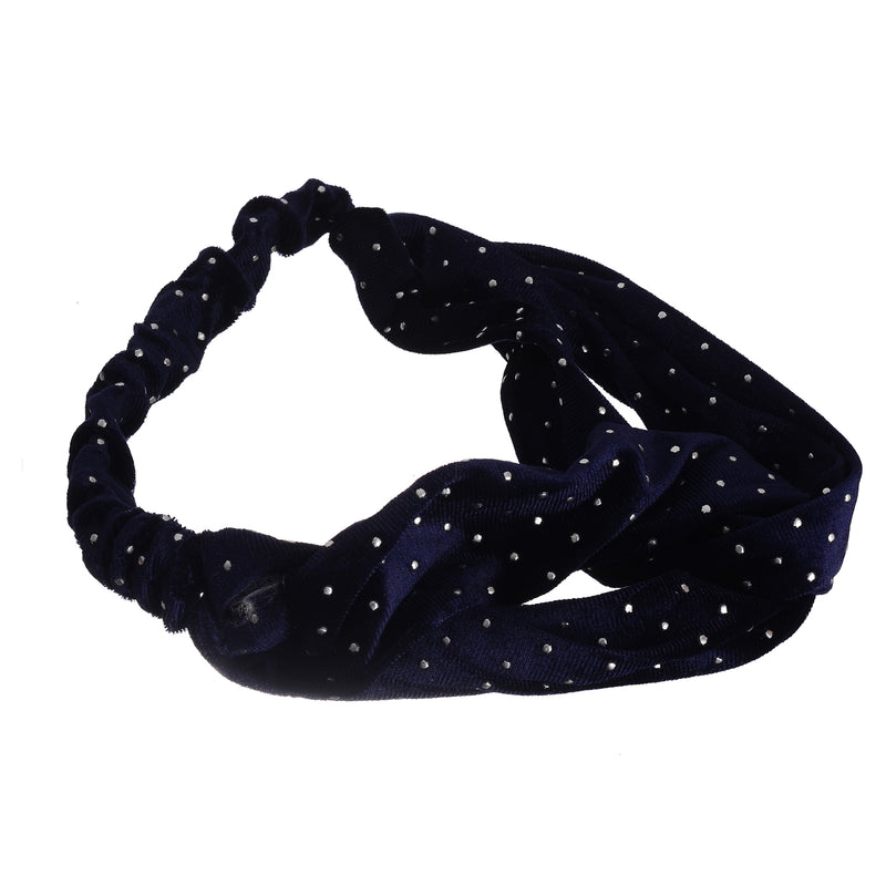 Velvet dotted headband