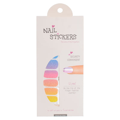 A set of nail polish stickers in different shapes, yellow*pink*pink
