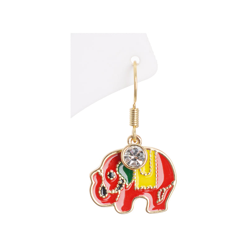 Red Indian elephant earring