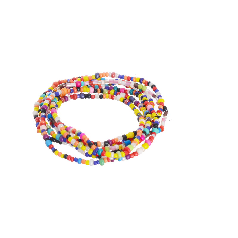 Multicolored beaded bracelet set