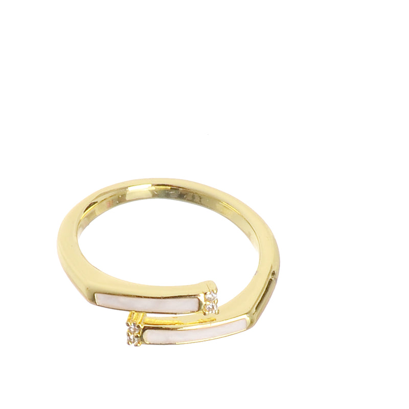 A distinctive gold adjustable ring ring from Fashion Jewelery Free Size