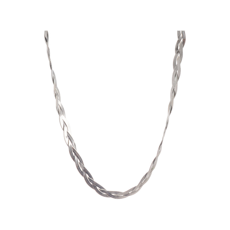 A stainless steel chain for women decorated with industrial chains in the shape of a snake, 3 stainless steel