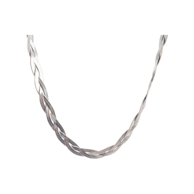 A stainless steel chain for women decorated with industrial chains in the shape of a snake, 3 stainless steel