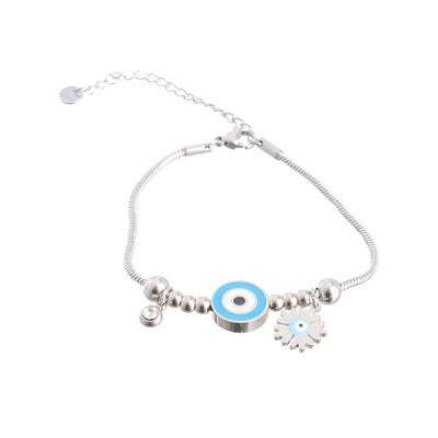 Women's stainless steel eye-shaped bracelet