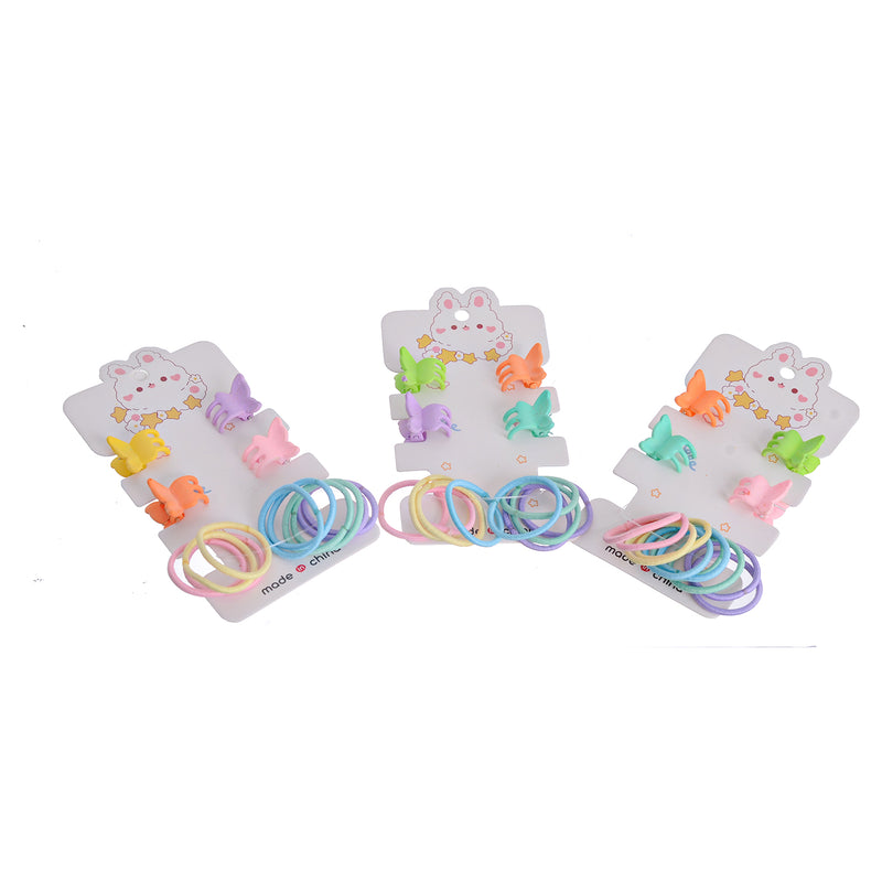 Hair scrunchies for children (butterfly), consisting of 14 pieces of different colors