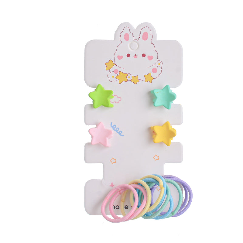 Hair scrunchies for children (star), consisting of 14 pieces of different colors