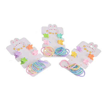 Hair scrunchies for children (star), consisting of 14 pieces of different colors