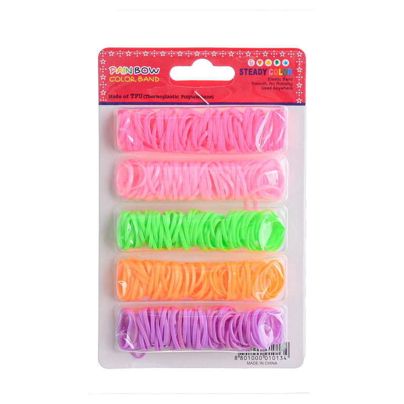 Small colorful rubber hair elastics, 500 pieces, different colors