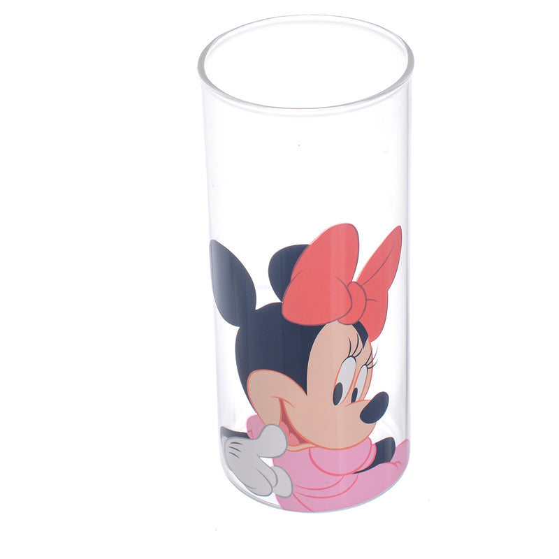 Round transparent pyrex glass cup in the shape of Minnie Mouse, 14.5 cm, transparent color