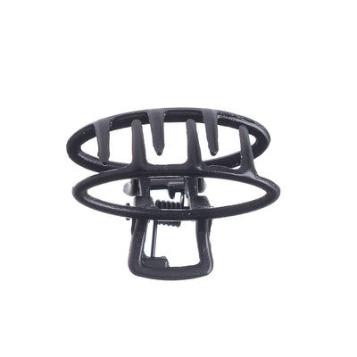 Kart Tok oval hair clip, consisting of two pieces, black color