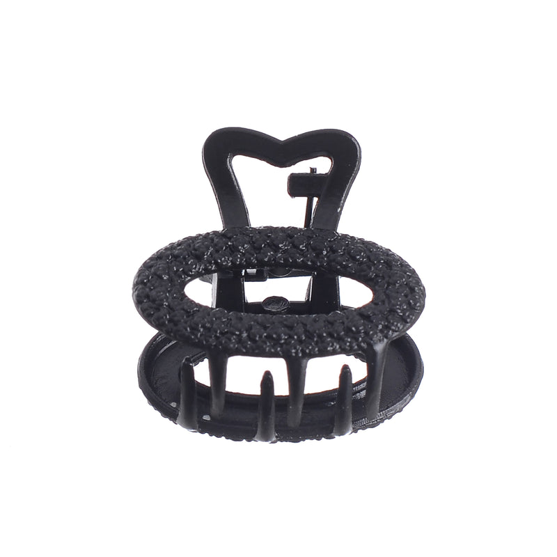 Kart Tok hair clip, circular shape, consisting of two pieces, black color