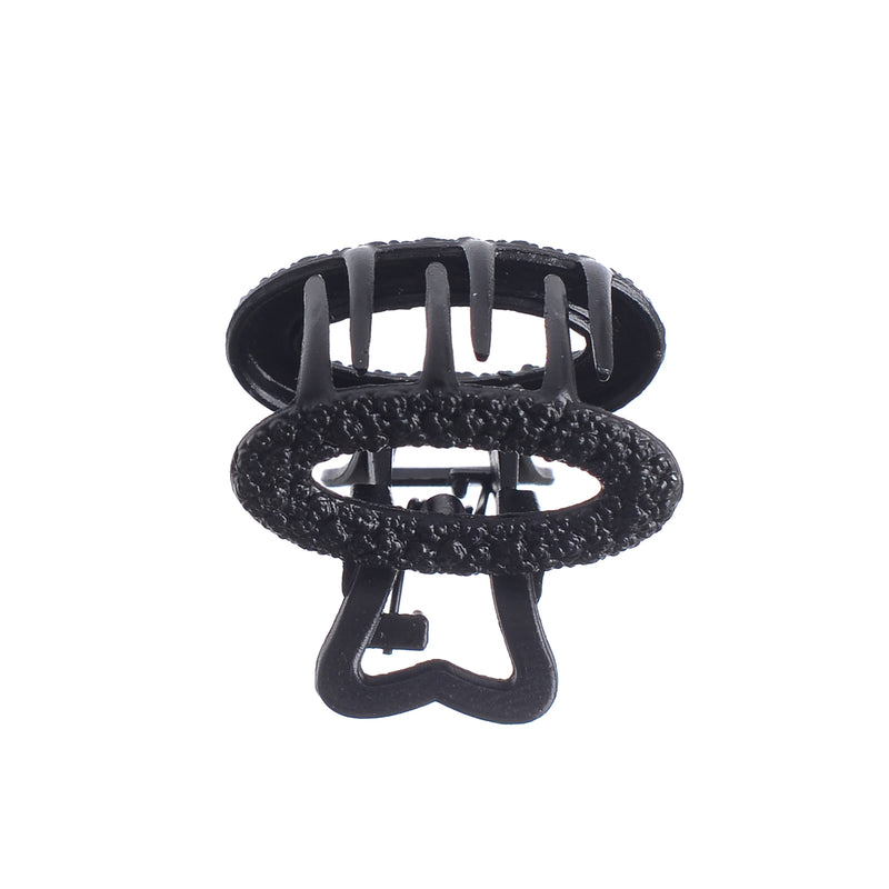 Kart Tok hair clip, circular shape, consisting of two pieces, black color