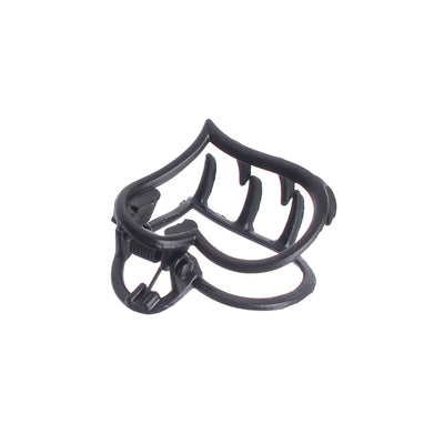 CardTok heart-shaped hair clip, consisting of two pieces, black color