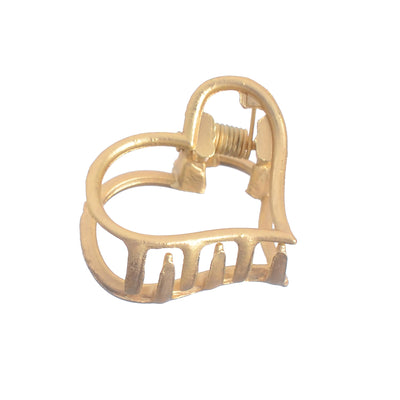 CardTok heart-shaped hair clip, consisting of two pieces, golden color