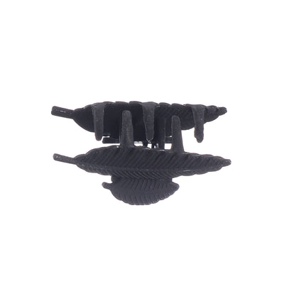 Kart Tok leaf-shaped hair clip, consisting of two pieces, black color