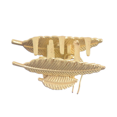 CardTok leaf-shaped hair clip, consisting of two pieces, golden color