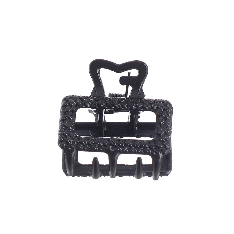 Kart Tok square hair clip, consisting of two pieces, black color